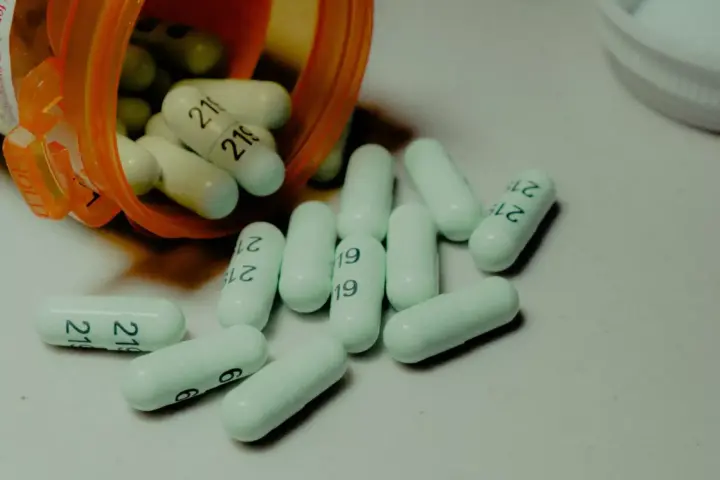 Pill bottle spilling out promethazine